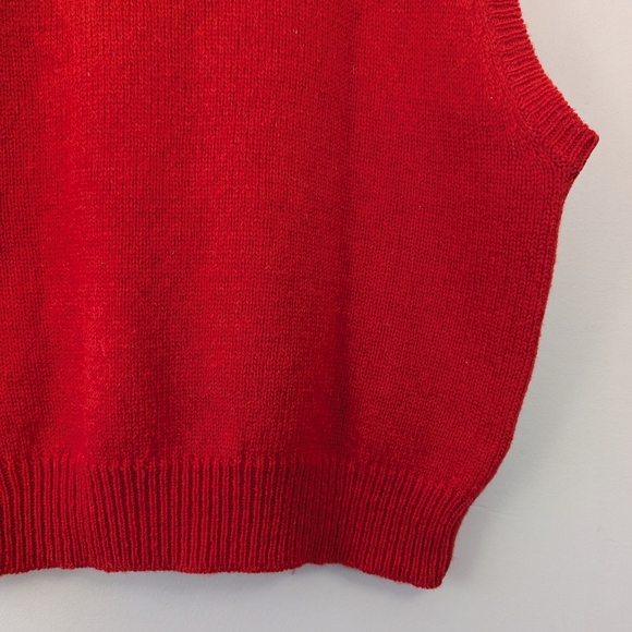 Vintage Shetland Wool Embroidered Teddy Bear Sweater Vest - Picture 11 of 13